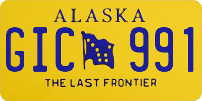 AK license plate GIC991