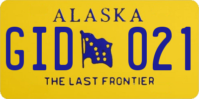 AK license plate GID021