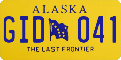 AK license plate GID041