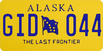AK license plate GID044