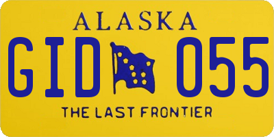 AK license plate GID055
