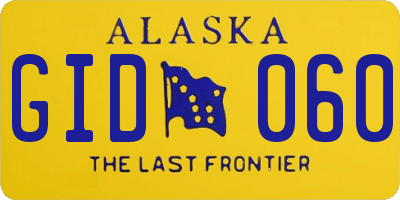 AK license plate GID060