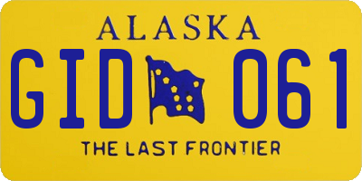 AK license plate GID061