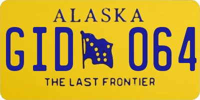 AK license plate GID064