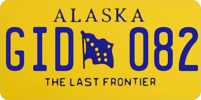 AK license plate GID082