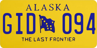 AK license plate GID094