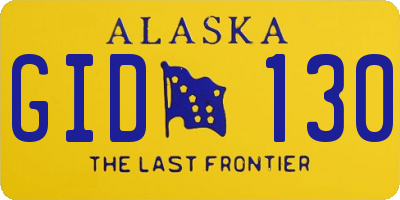 AK license plate GID130