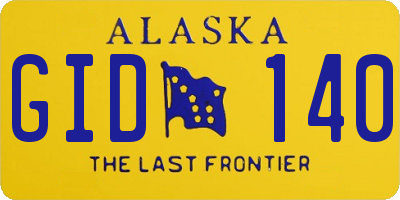 AK license plate GID140