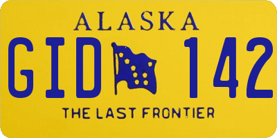 AK license plate GID142
