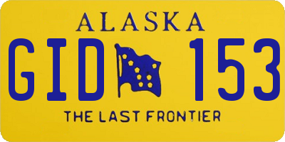 AK license plate GID153