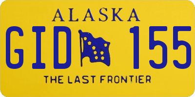 AK license plate GID155