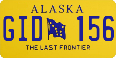 AK license plate GID156