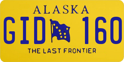 AK license plate GID160