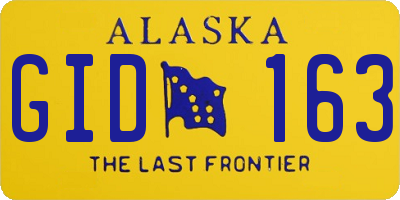 AK license plate GID163