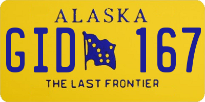 AK license plate GID167