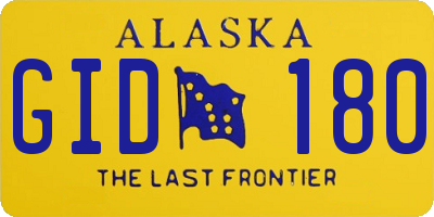 AK license plate GID180