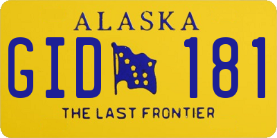 AK license plate GID181