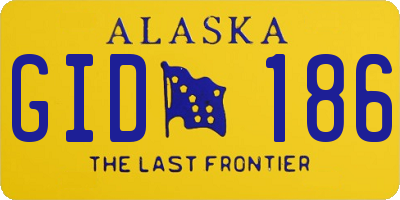 AK license plate GID186