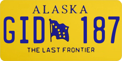 AK license plate GID187
