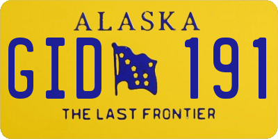 AK license plate GID191