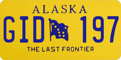 AK license plate GID197