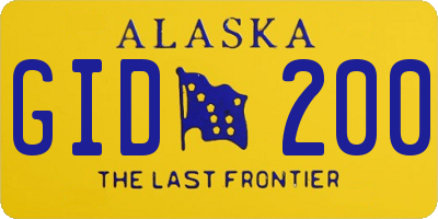 AK license plate GID200