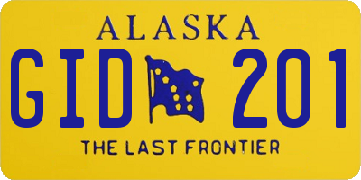 AK license plate GID201