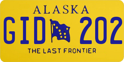 AK license plate GID202