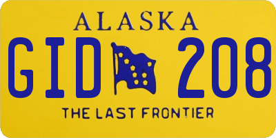 AK license plate GID208