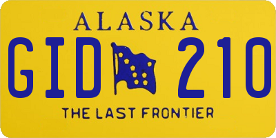 AK license plate GID210