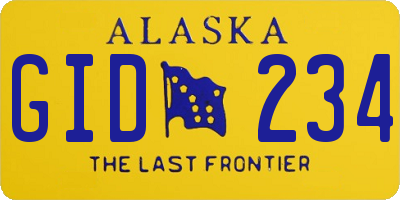 AK license plate GID234