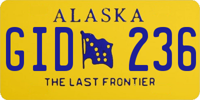 AK license plate GID236