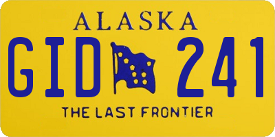 AK license plate GID241