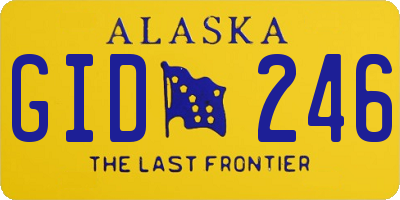 AK license plate GID246
