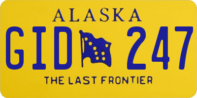 AK license plate GID247