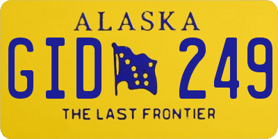 AK license plate GID249