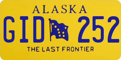 AK license plate GID252