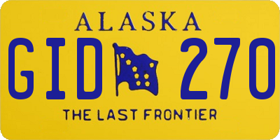 AK license plate GID270
