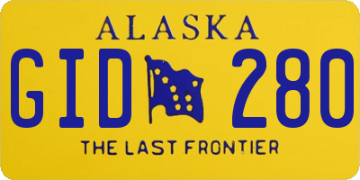 AK license plate GID280
