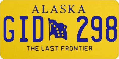 AK license plate GID298