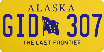 AK license plate GID307