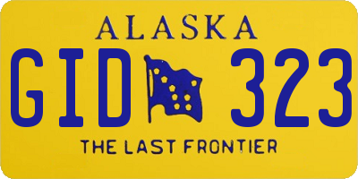 AK license plate GID323