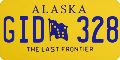 AK license plate GID328