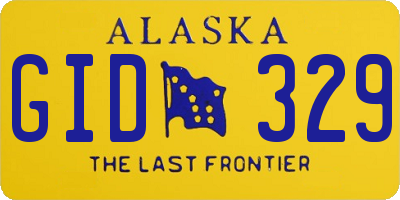 AK license plate GID329