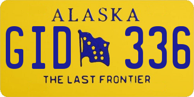 AK license plate GID336