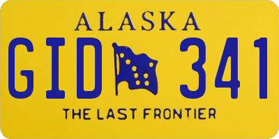 AK license plate GID341