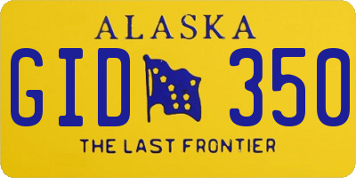 AK license plate GID350