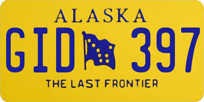 AK license plate GID397