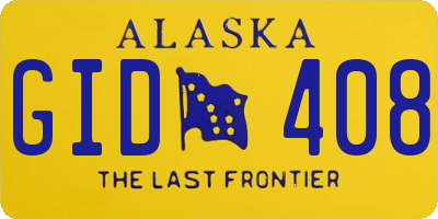 AK license plate GID408