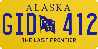 AK license plate GID412